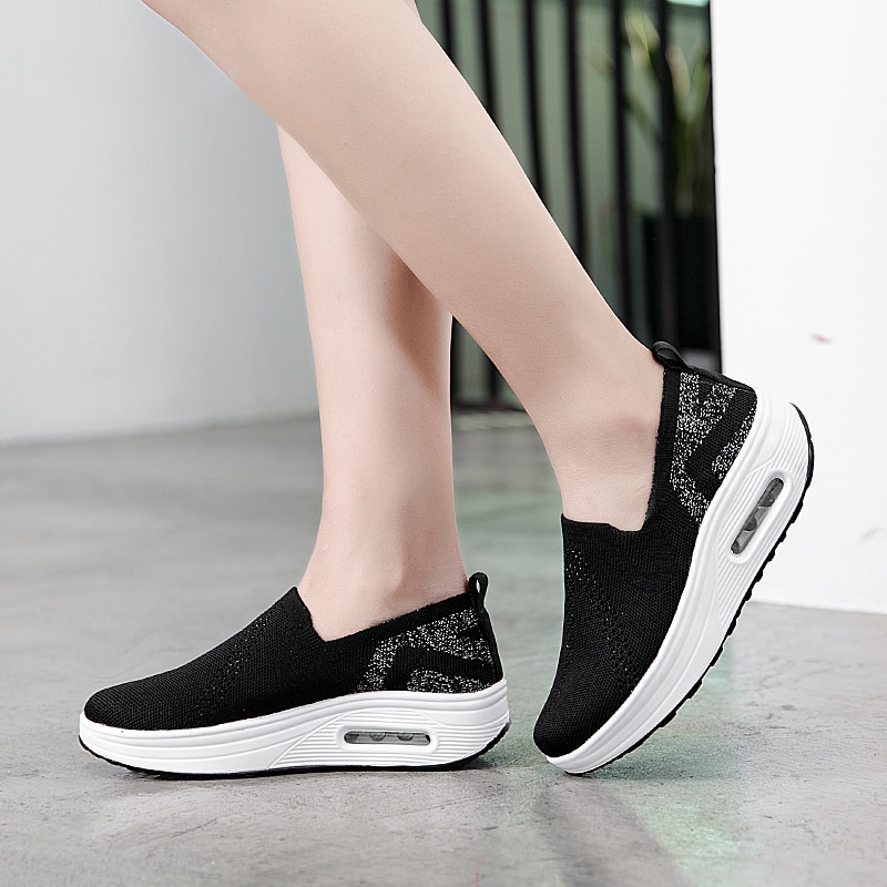 zapatos de mujer Breathable Mesh Sneakers Women Fitness Shoes For Women Minika Brand Thick Sport Shank Air Cushion Shoe