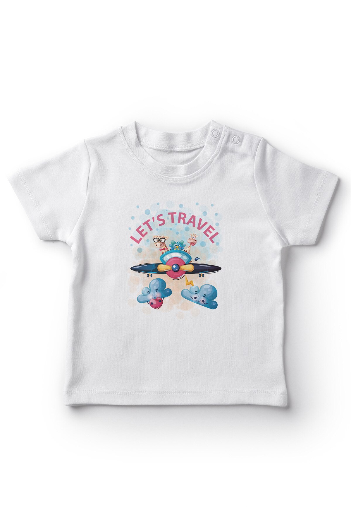 Angemiel Baby Seyahata Hottest Cute Animals Baby Boy T-Shirt White