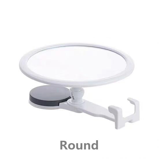Wall-mounted suction cup small mirror household bathroom wall-mounted round mirror bathroom wall mirror bathroom mirror: Round