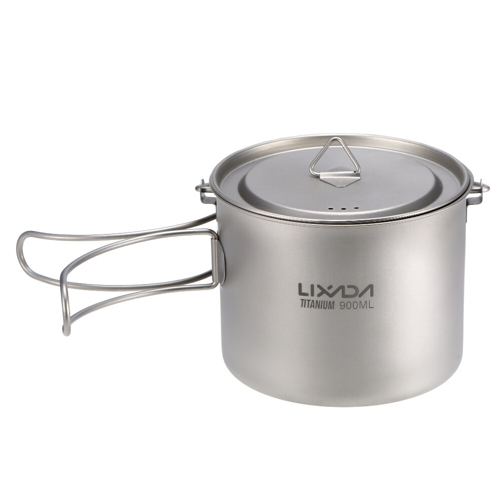 Lixada, taza de titanio para exteriores, ollas, taza portátil, taza para acampar, Picnic, taza de agua, olla colgante, vajilla, café, té, Camping, senderismo: Cup   900ml