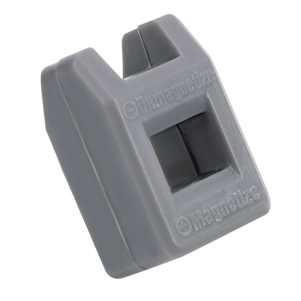Mini 2 in 1 Screwdriver Tool Porcelain Demagnetizer Magnetizer Degausser Powerful Quickly Porcelain: gray