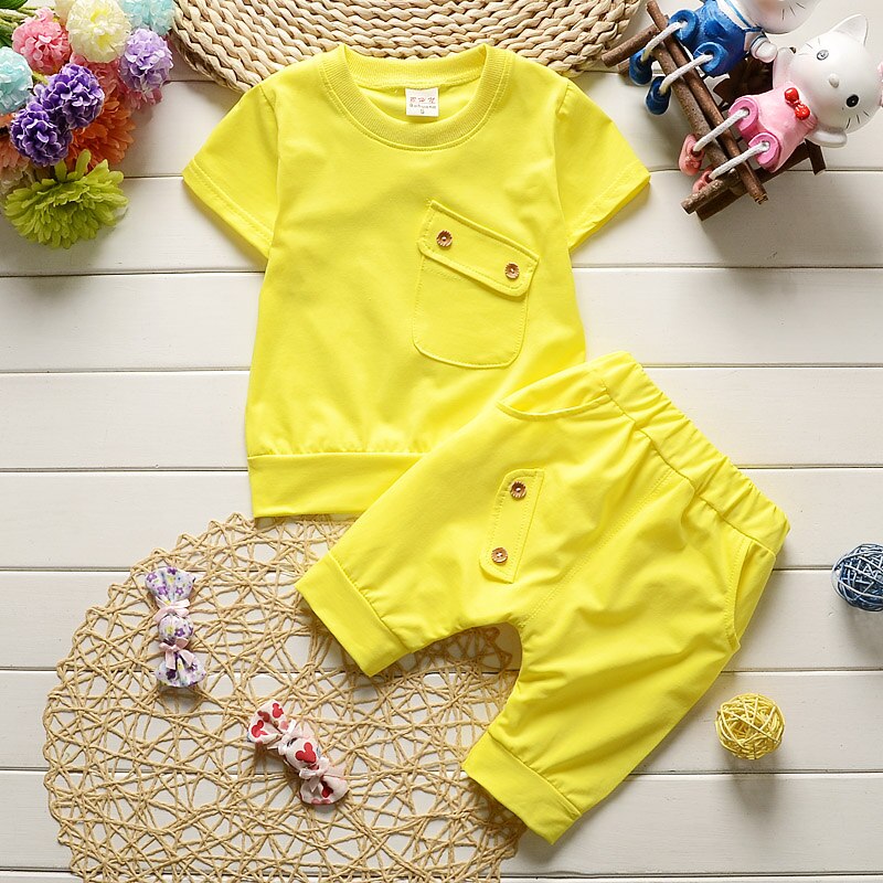 Hylkidhuos Zomer Baby Jongens Meisjes Kleding Sets Casual Stijl Baby Kleding Suits Sport T-shirt + Shorts Kids Kinderen Kleding