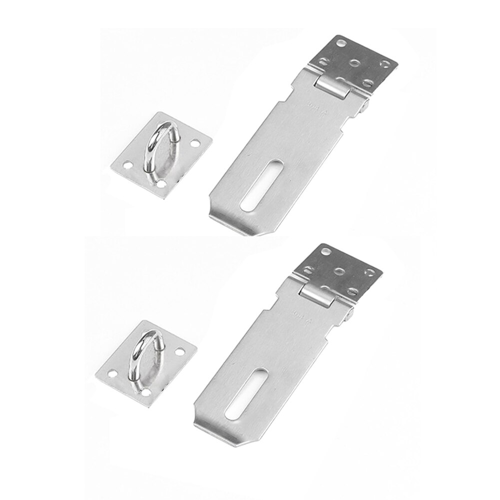 2pcs Latch Lock Window Door Hasp Padlock 90 Degree Hotel Security Hardware Anti Theft Stainless Steel Safety Home Universal