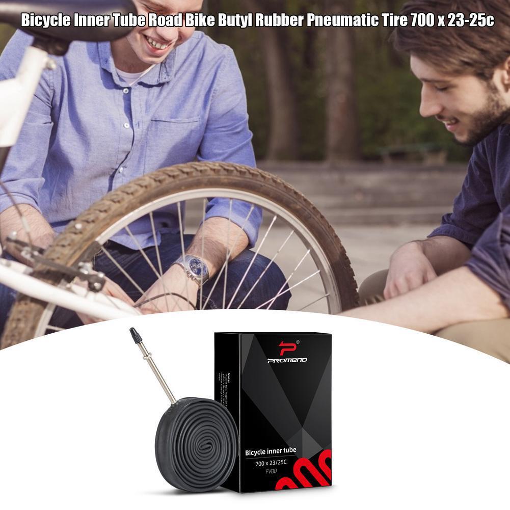 Bike Inner Tube For Mountain Road Bike Tyre Butyl Rubber Bicycle Tube Tire 23-25c 700c Presta Schrader Valve Tube Rubber Nozzle