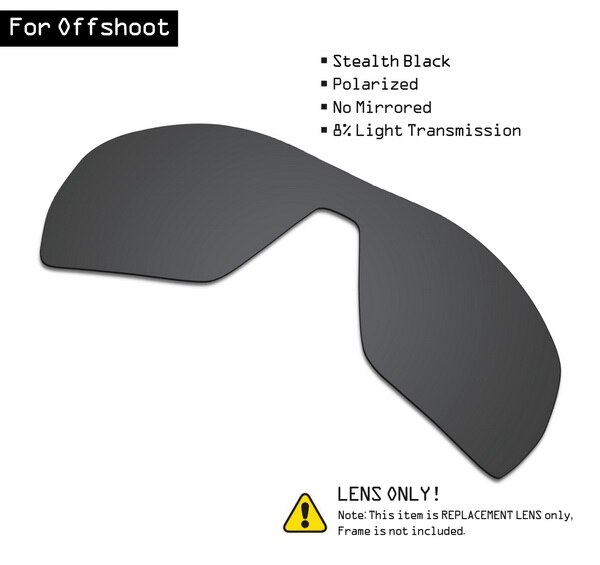 SmartVLT Polarized Sunglasses Replacement Lenses for Oakley Offshoot - Stealth Black: Default Title