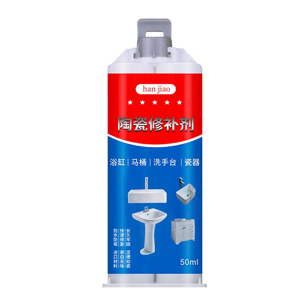 50ml Fliesen und Keramik glasur Reparatur Einfügen Fix Wanne Chips versenken Risse mit Super haftung für Porzellan Keramik Emaille schnell trocknend: Ursprünglich Titel