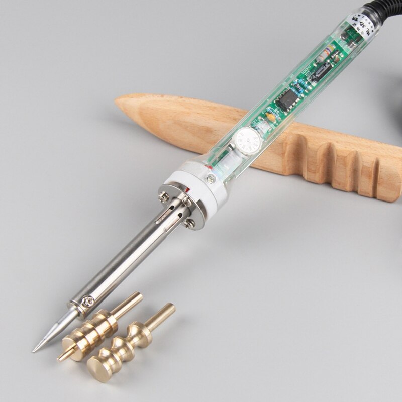 Leather Edge Tools Solid Brass Soldering Iron Marking Creaser Tips Power Edge Slicker Leather Burnisher Tool