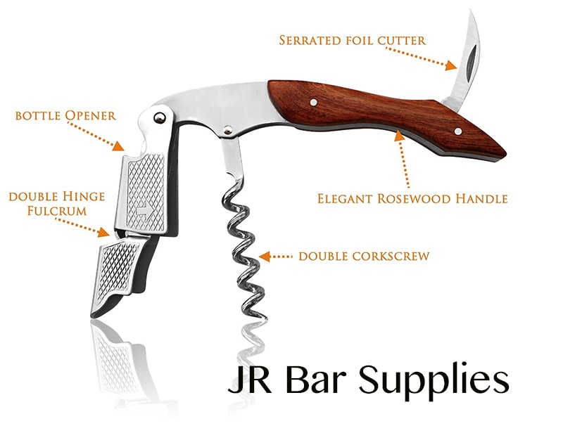 Obers Corkscrew Premium Palissander Alle in een Kurkentrekker, Flesopener en Foliesnijder