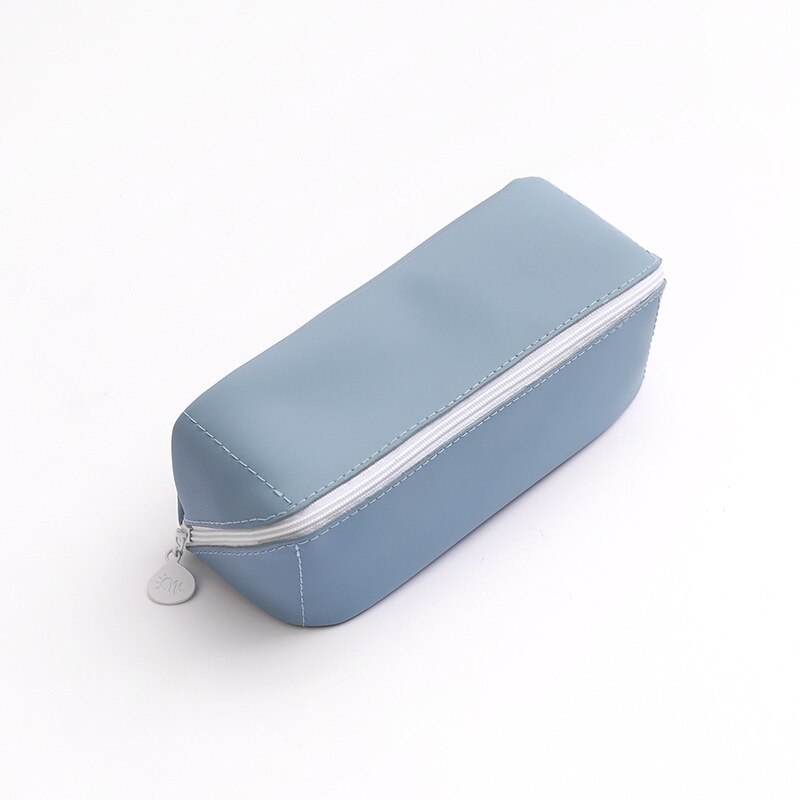 Large Capacity Pencil Case Simple Japanese Pencil Cases Pure Color Estuche Escolar Creativity Estuche Lapices Piornik Szkolny: D Blue