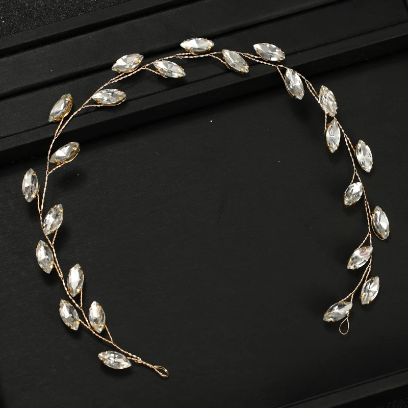 Tiaras de novia de Color plateado para mujer, diademas hechas a mano, joyería de cristal más barata para el cabello, tocado para niñas, tocado,: Oro