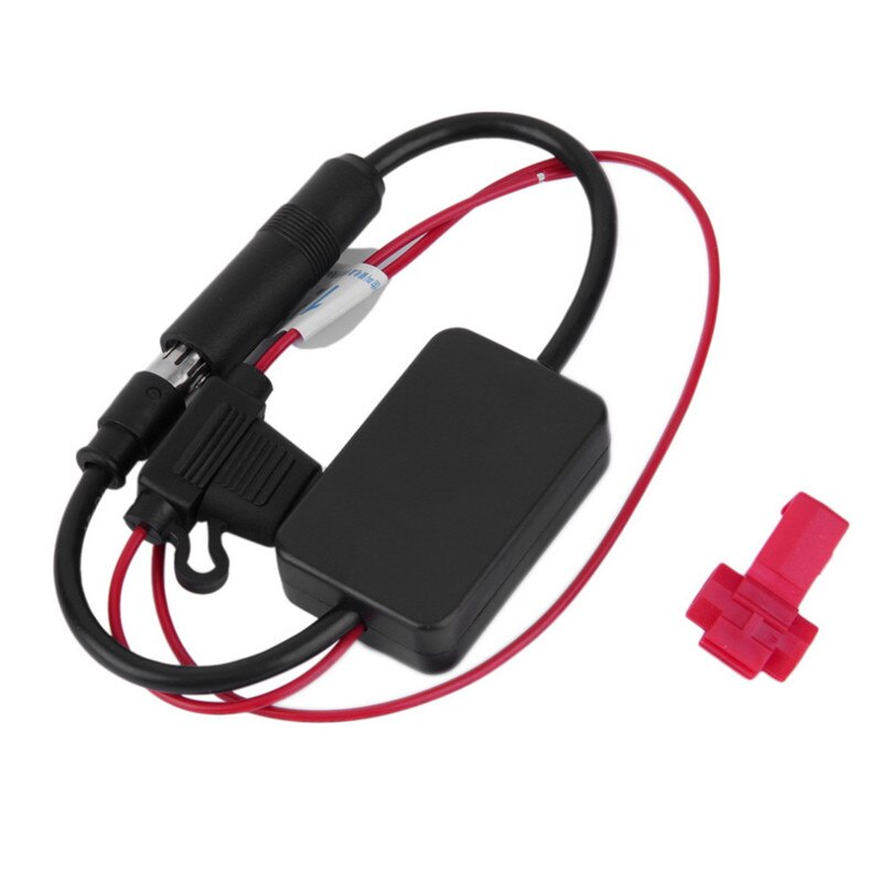 Pour universel 12V Auto voiture Radio FM antenne Signal amplificateur amplificateur Booster pour Marine voiture véhicule bateau 330mm FM amplificateur: Black
