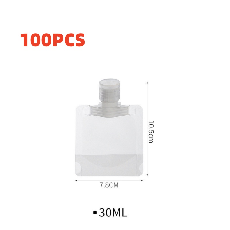 Sous-paquet de voyage épais 30/50/100ML, 10 pièces, Lotion cosmétique, Gel douche, shampoing, nettoyant pour le visage Portable: Rose