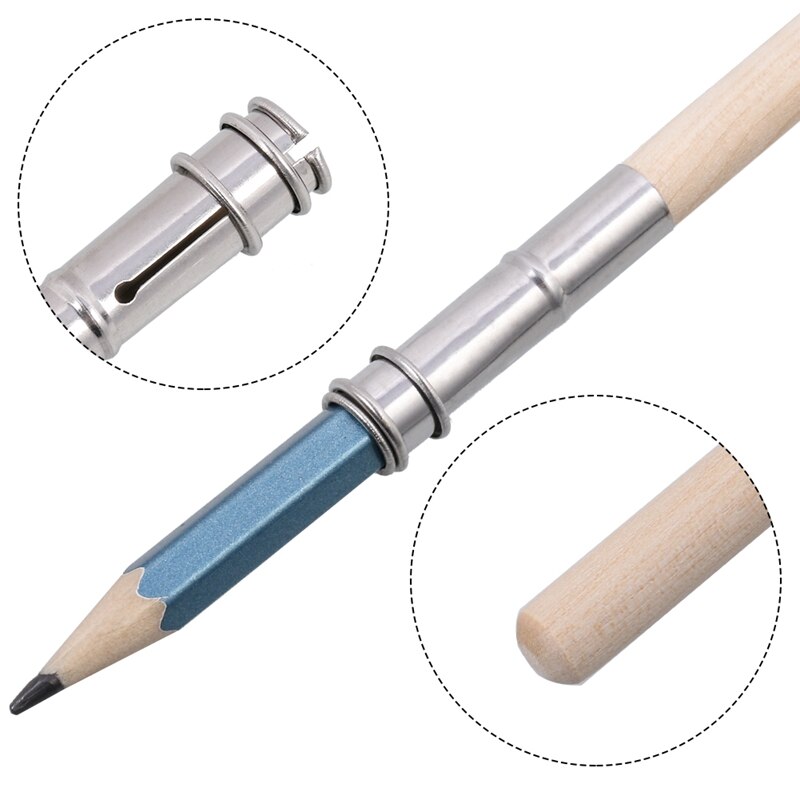 12 Pcs Verstelbare Enkele Hoofd Potlood Extender Houder Schets School Office Schilderen Art Schrijven Tool Voor Schrijven