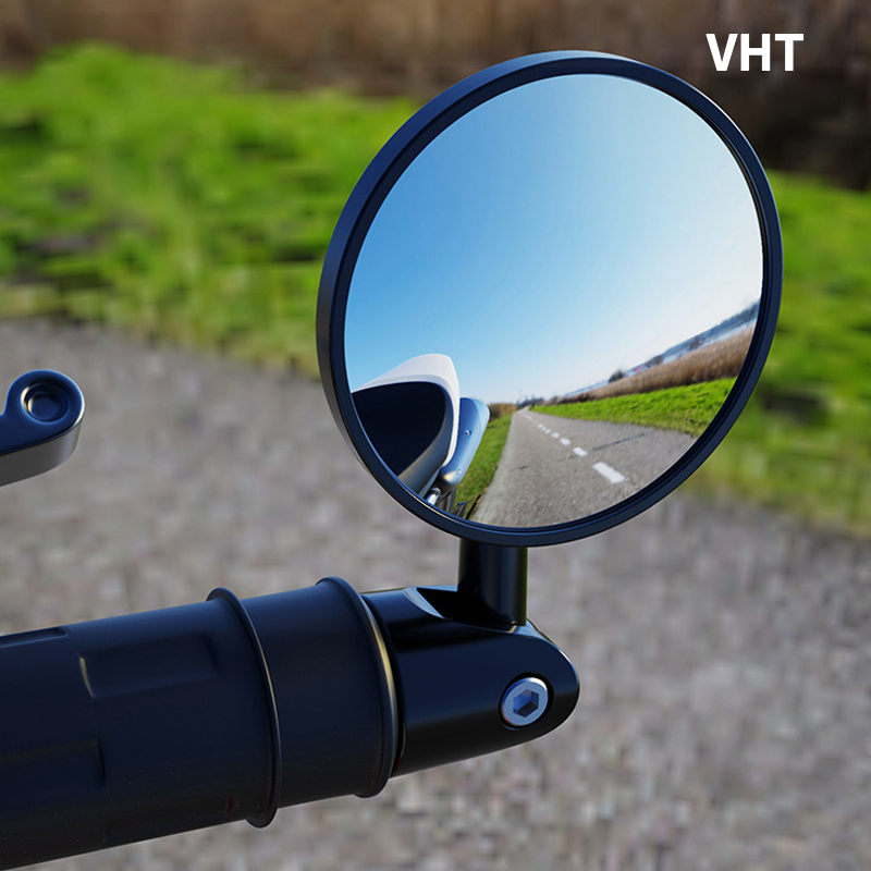 2 pçs 1 par de espelho retrovisor da motocicleta lidar com barra final acessórios moto 16mm universal moto guiador redondo 7/8 "alça barra