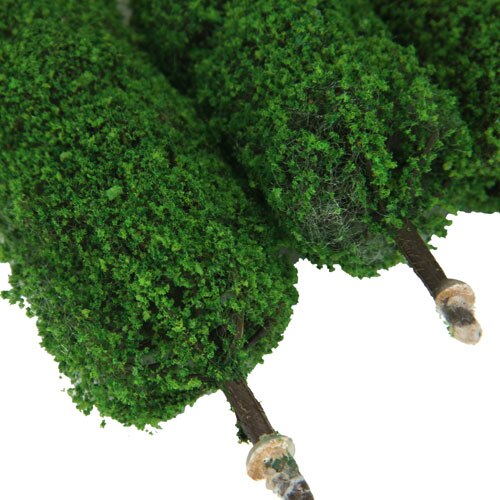 6 Mixed Height Cypress Model Trees Park Street Diorama Scenery Layout