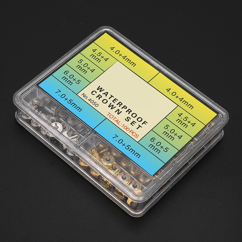 Steel Watch Crown Parts Replacement Assorted Gold & Silver For Watches Repairing