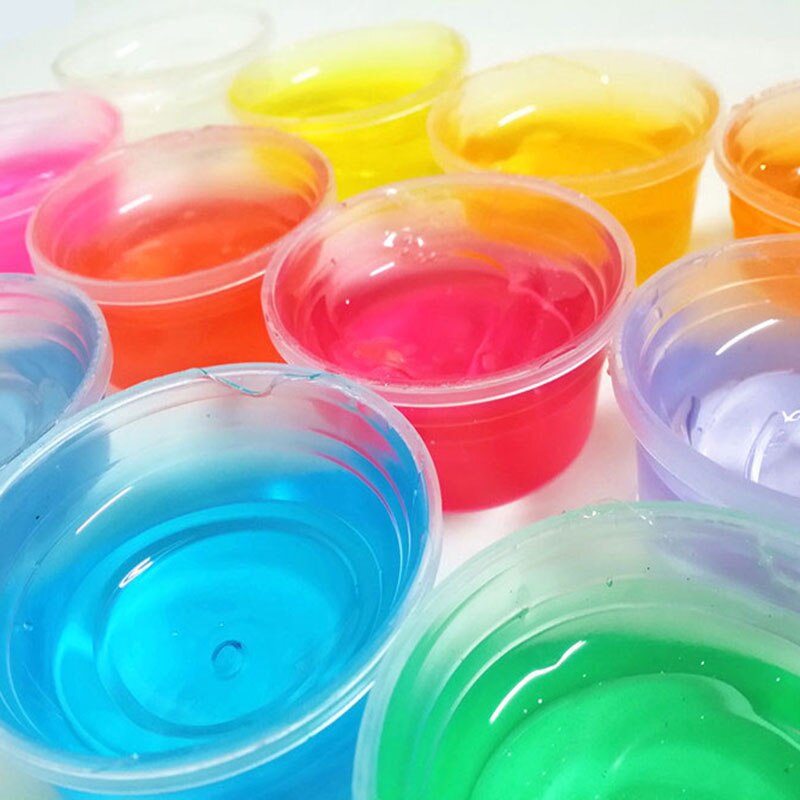 freundlicher 5D Kristall Farbige Schlamm Ultra-hell Tonne Gummi Schlamm Kreative Handgemachten Schlamm 12-farbe transparent Kasten Kristall Schlamm