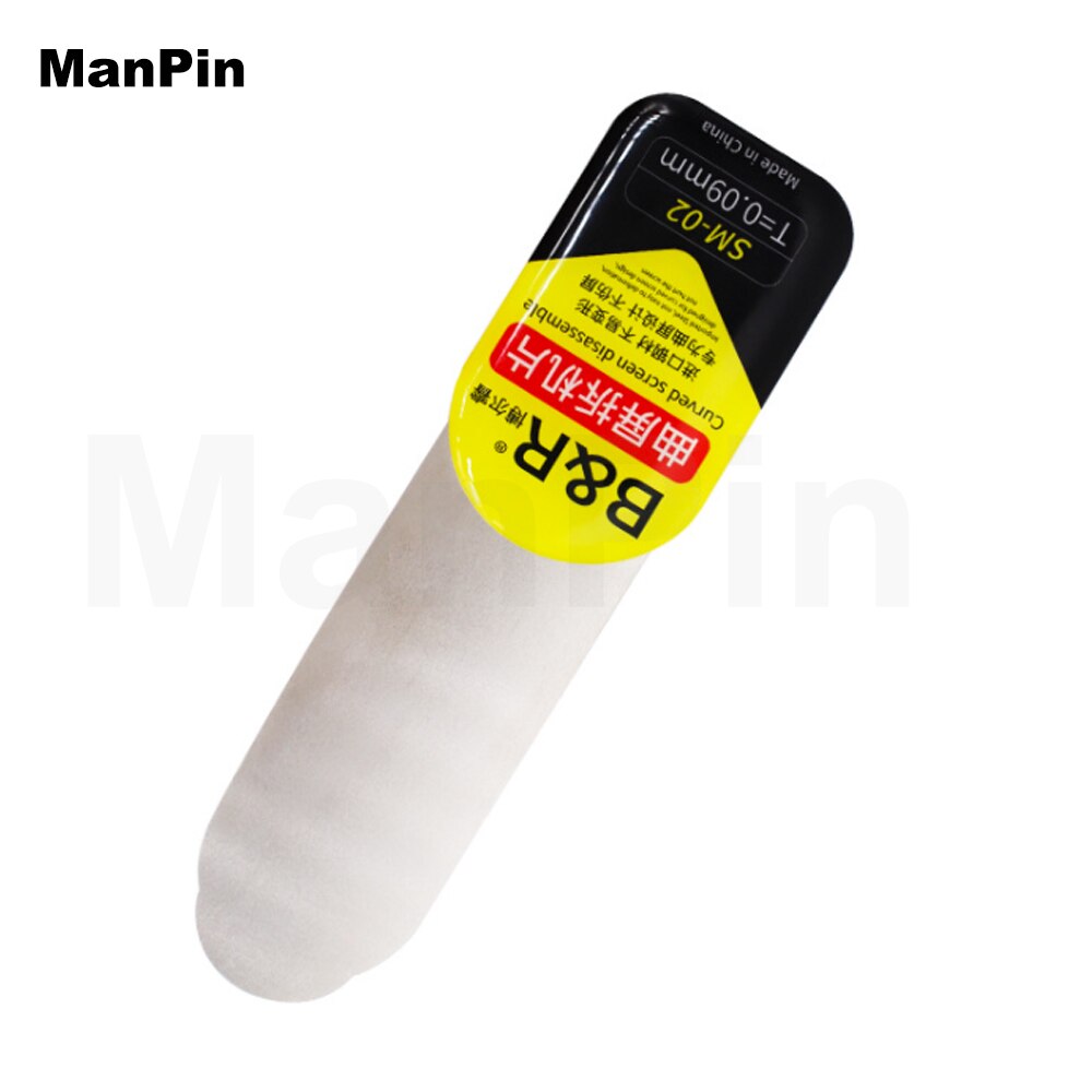 Lámina de Metal para desmontar tarjetas, herramienta de separación para teléfono móvil, pantalla curva de vidrio Samsung, 0.009mm