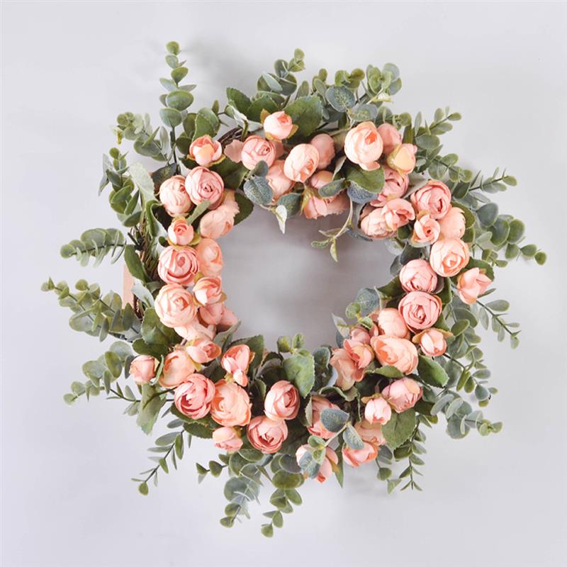 13.78in Künstliche Kranz Lebensechte die Seide Blume Kranz Hängen Kranz Für Hochzeit 35cm Tür Kranz Hause Dekoration Liefert