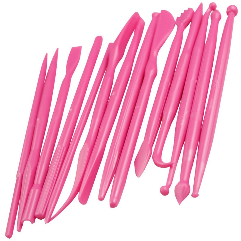 14pcs/set DIY Fondant Cake Carved Tool Sugar Flower Sculpture Shaping Baking Tools For