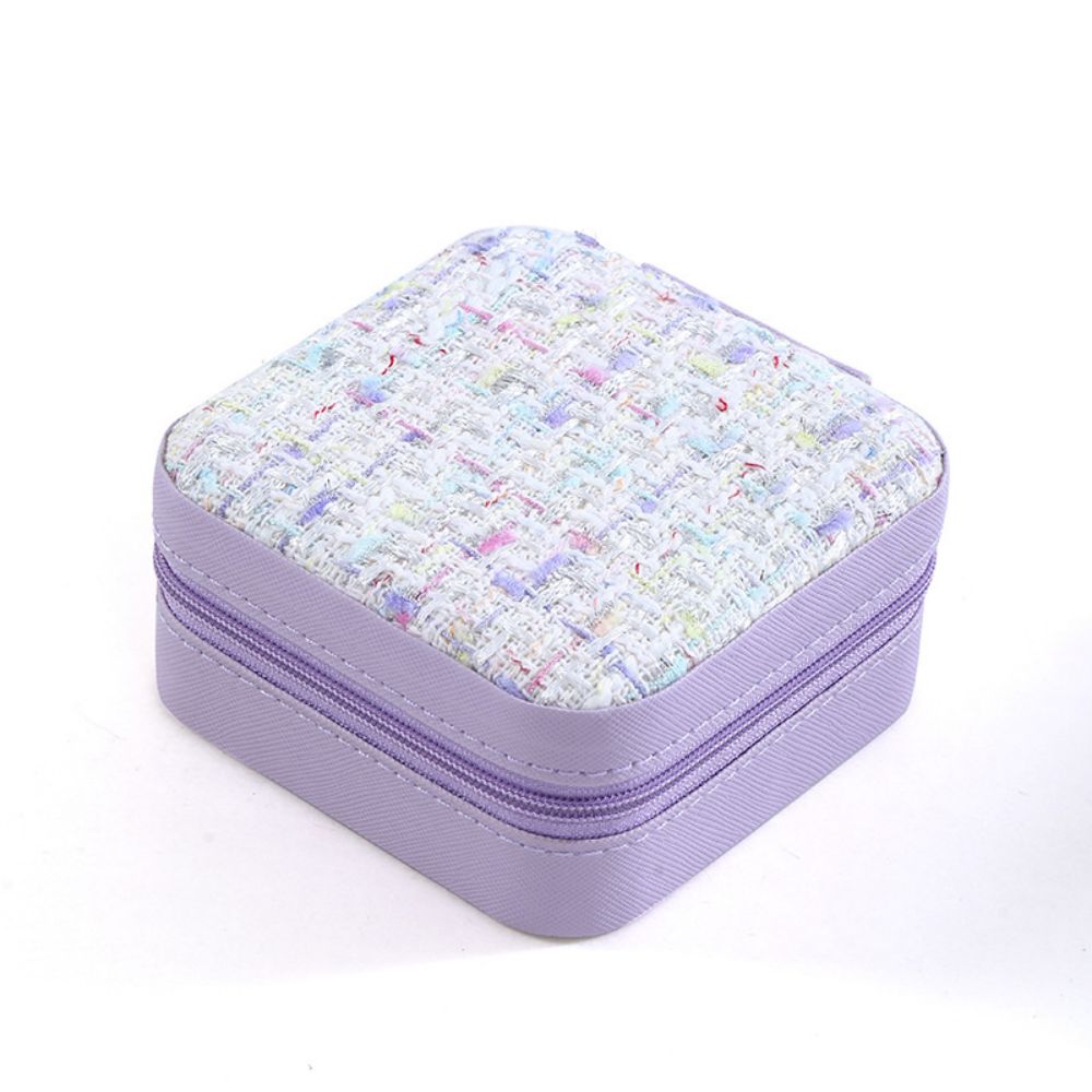 Boîte de rangement de bijoux Portable, boîte de rangement de bijoux de voyage élégante avec Solution à plusieurs compartiments pour femmes: Marron