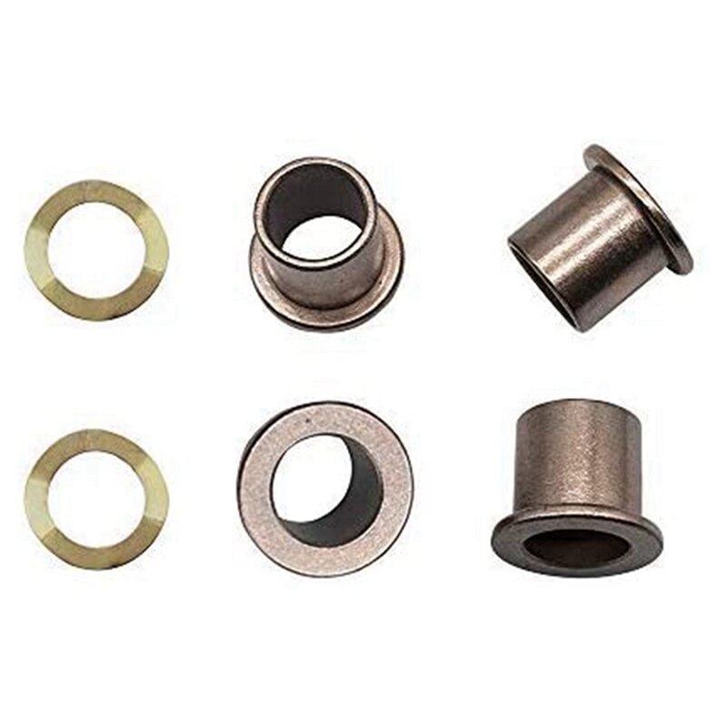 Spindle Bushings Upper and Lower Bushings Bronze, King Pin Wave Washer & Golf Cart Shock Bushing Kit for EZGO 1989-Up