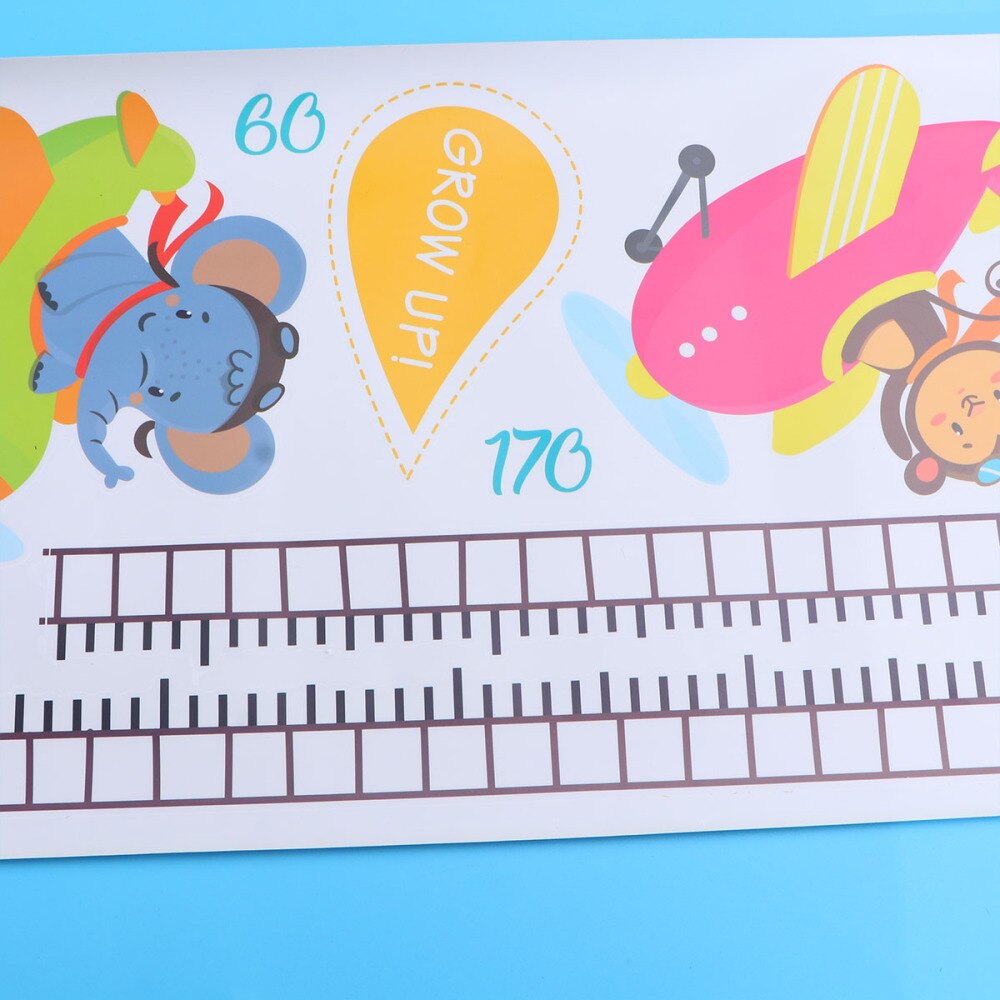 Kids Height Growth Chart Wall Sticker Measurement Ruler Removable Cat Fish Whale Octopus Crab Cute Cartoon Wallpaper Art Home Dé