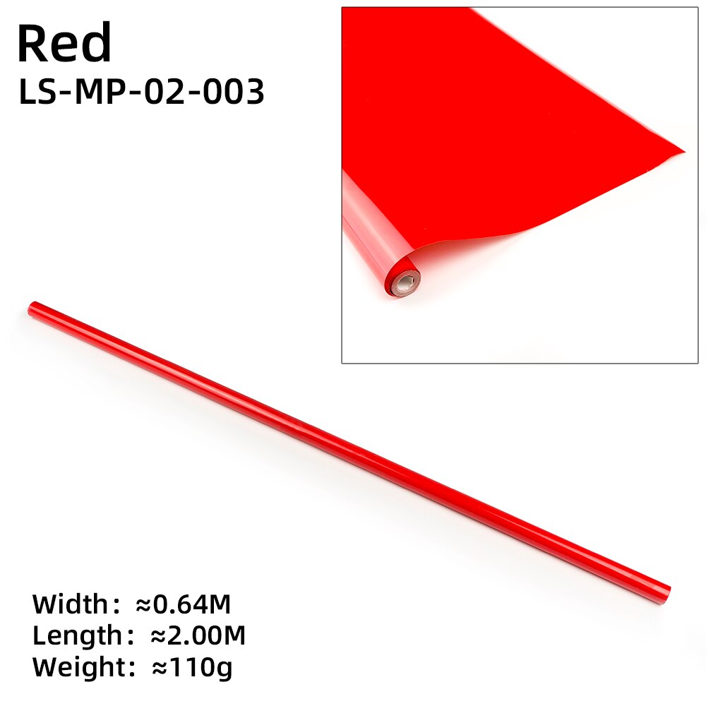 RC Airplane Covering Transparent Film For Balsa Wood Plane 60 x 200 cm Foils/Covering/Decal for Balsa wood Airplane Model: Red