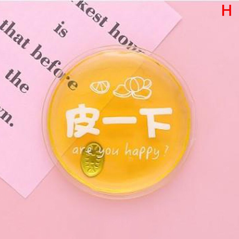 Transparent Mini 1PCS Winter Reusable Gel Hand Warmer Cute Funny Word Print Instant Heating Pack Warmer: H