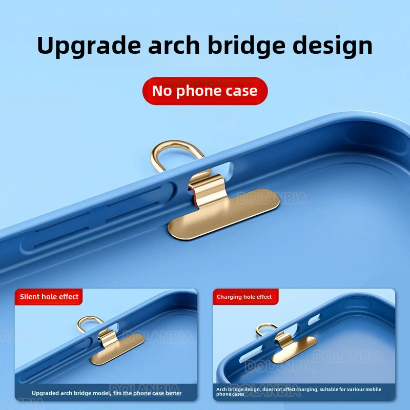 1/2PCS Mini Mobile Phone Lanyard Patch Pad Stainless Steel Silent Hole Clip Ultra-thin Metal Back Patch Sturdy Connection Piece