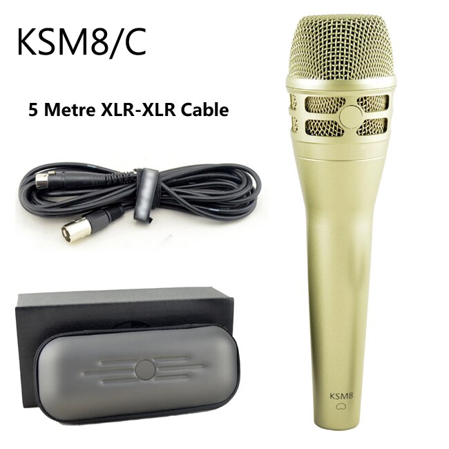 KSM8/N , KSM8/B Bedrade Dynamische Cardioid Professionele Zangmicrofoon, KSM8 Bedrade Zangmicrofoon: KSM8C w XLR cable