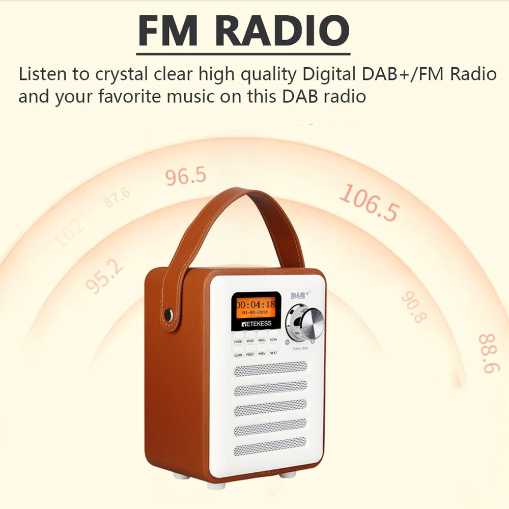 Retekess TR401 portátil/DAB + FM RDS Radio Digital DAB receptor con Subwoofer Dab Radio receptor de Radio FM