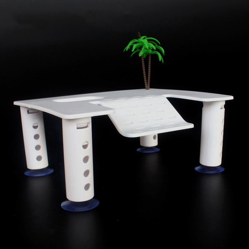 Turtle Floating Basking Platform With 4 Suction Cups Terrapin Dock Reptile Ramp Pier With Ladder Aquarium Tank