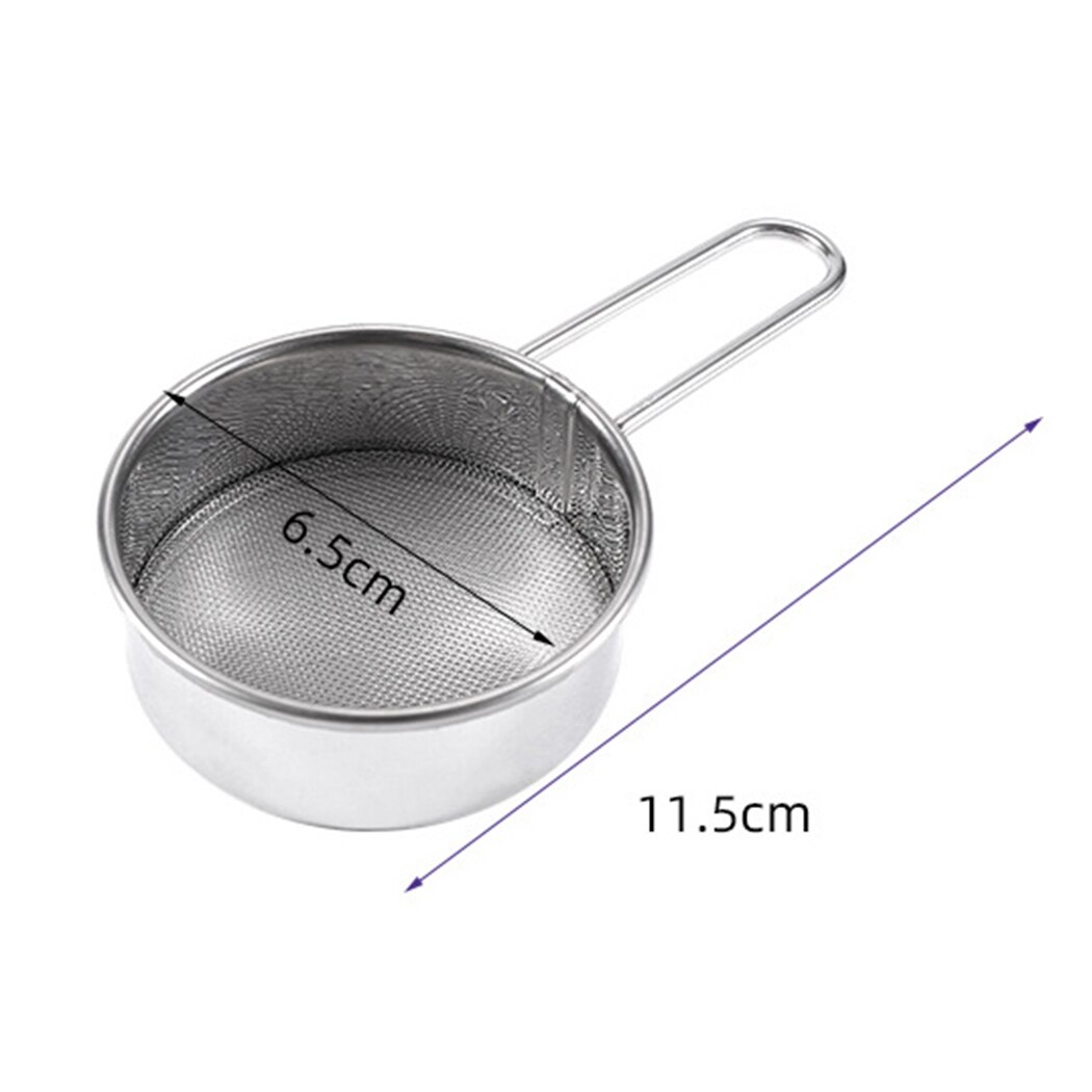 Colador de acero inoxidable con pantalla de mano, colador de malla fina para freír aceite, alimentos, harina, filtro, herramientas de cocina
