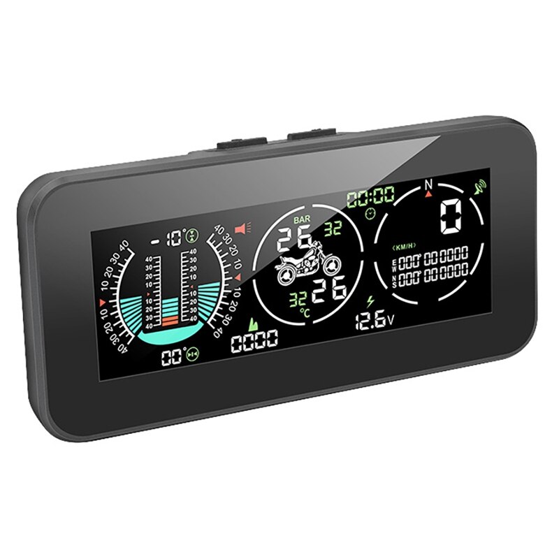 GPS MSx10 HUD Head Up Display Motorcycle Overspeed Warning Alarm Inclinometer Universal Tire Pressure Monitor System