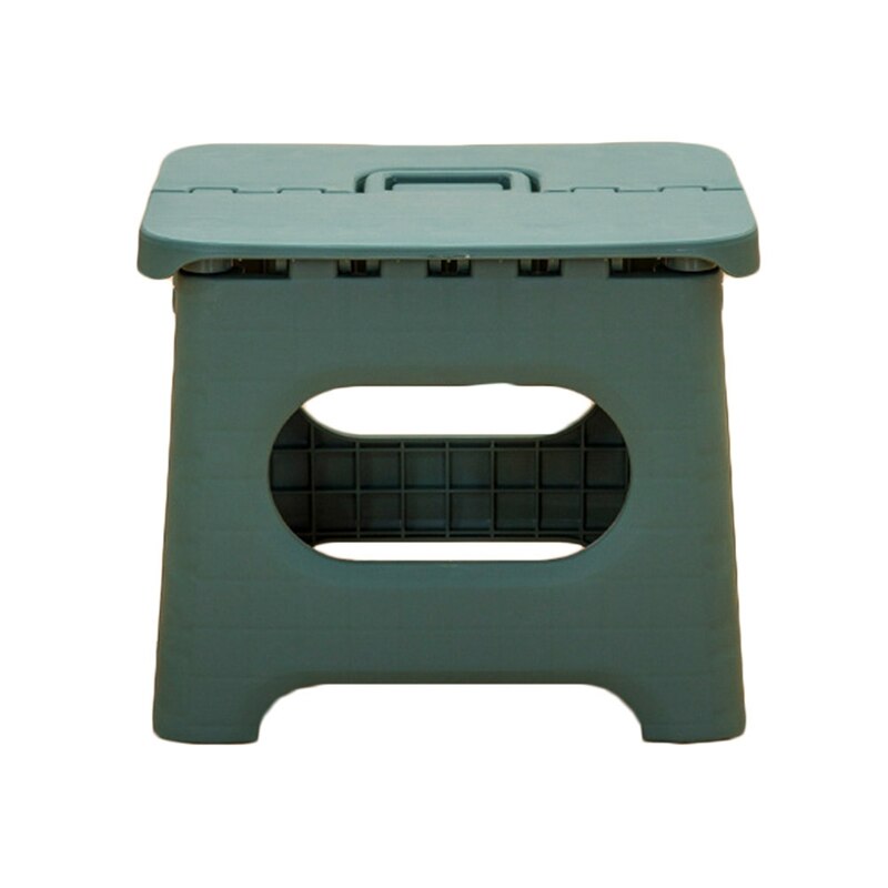 Plastic Multi Purpose Folding Step Stool Home Train Outdoor Storage Foldable Outdoor Storage Foldable Kids Holding Stool Camping: Green
