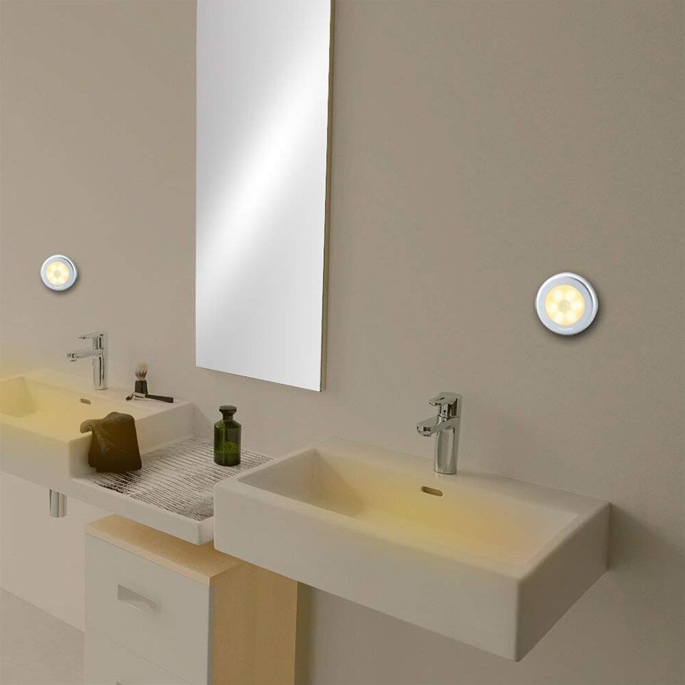 Xsky Motion Sensor LED Night Light 6 LEDs Diode Nachtlampje Draadloze PIR Lamp Onder Kast Verlichting Voor Keuken Kast Wc licht
