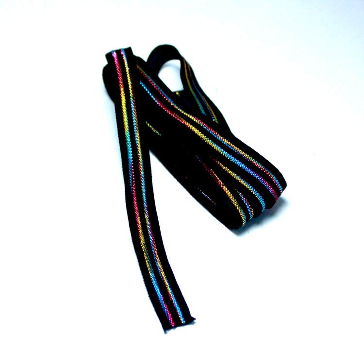 Pop 1cm- farvet elastik elastisk gummi fladt gummibånd farve elastiske bukser fint tøjtilbehør bukser taljebukser: Flerfarvet