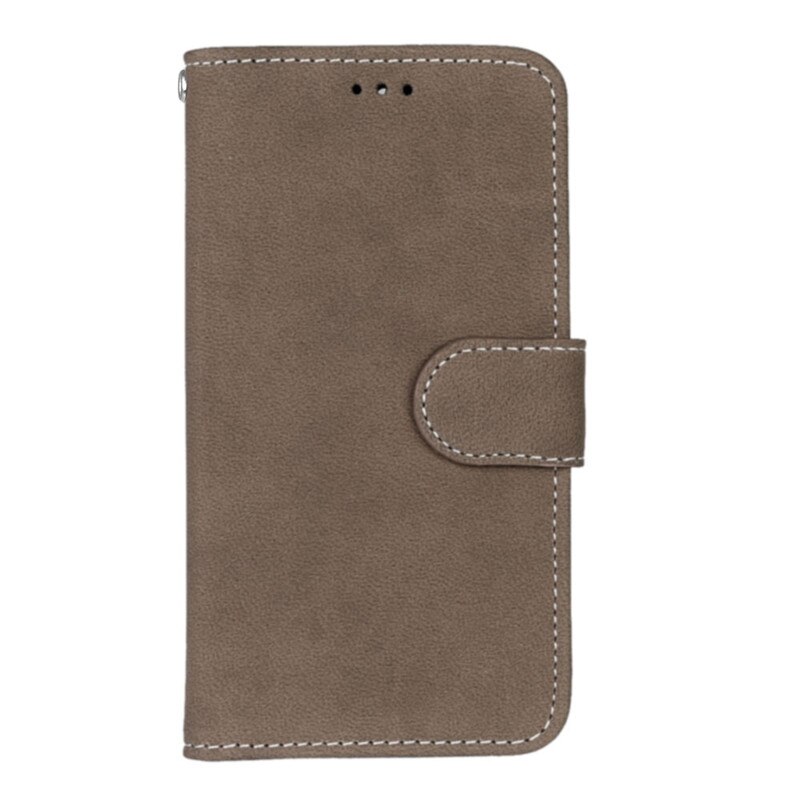 For Lenovo A5000 Case 4.5 inch Luxury Wallet PU Leather Back Cover Phone Case For Lenovo A5000 A 5000 Case Flip Protective Bag: Brown