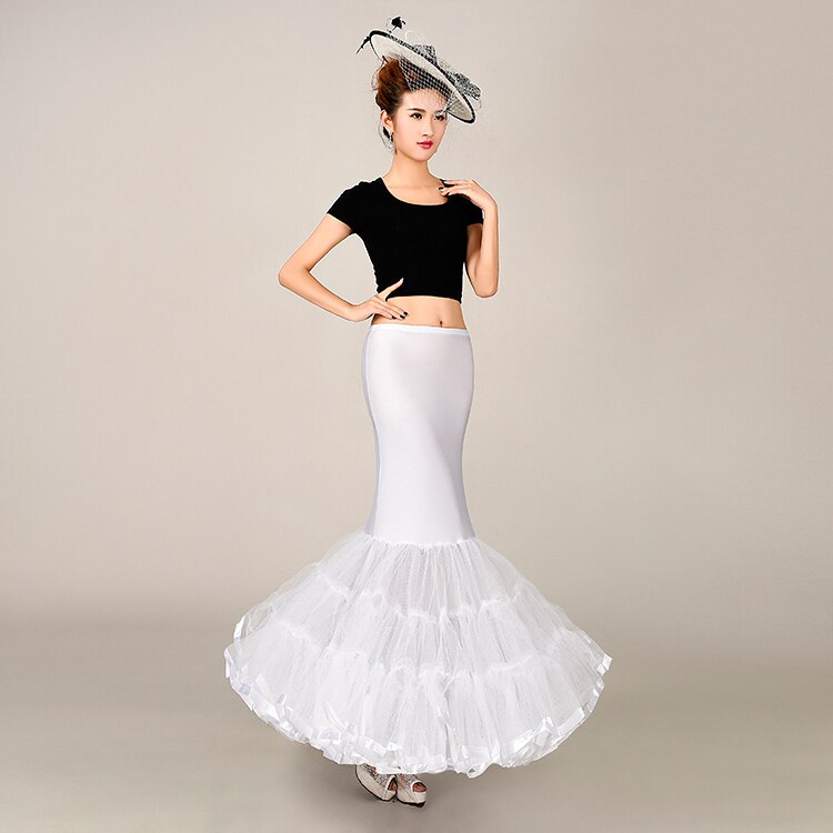 Elastische Stoff Große Fischschwanz Felsen Meerjungfrau Trompete Stil Brautkleid Petticoat Krinoline Unterhose