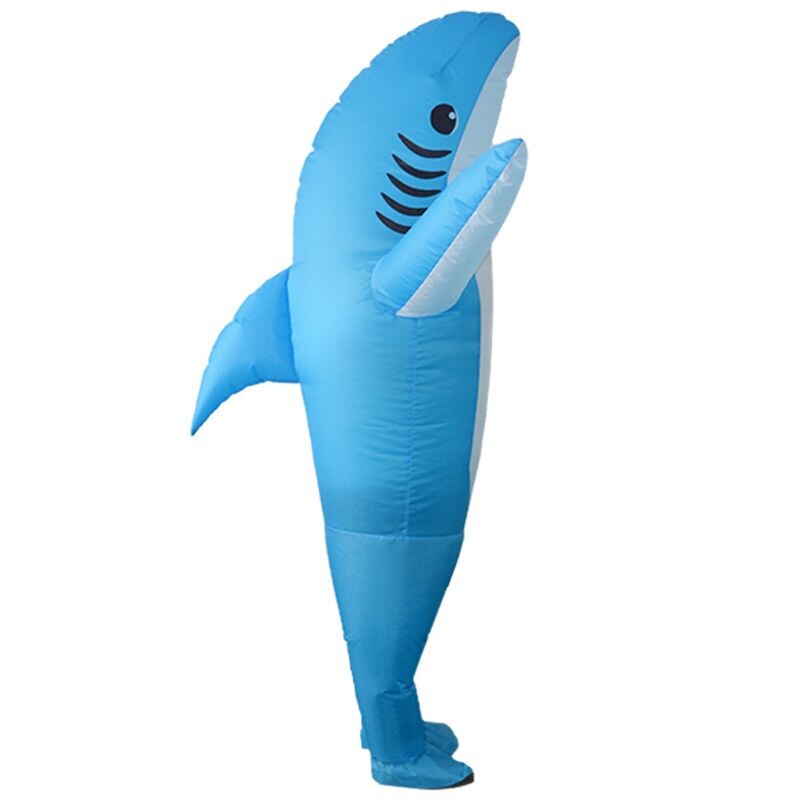 Inflatable Costume Blow up Costume Shark Game Fancy Dress Halloween Jumpsuit USB