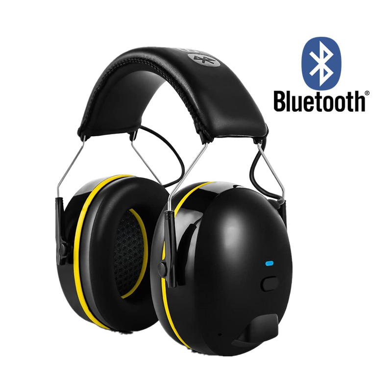 Auriculares de protección auditiva SNR de 30dB con Bluetooth, orejeras de seguridad recargables con reducción de ruido, Protector auditivo inalámbrico