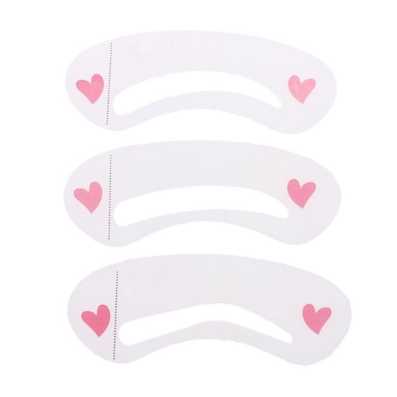 3 unids/set maquillaje plástico ceja dibujo cartas guía reutilizable automático esténcil para cejas Plantilla de aseo herramienta cosmética DIY