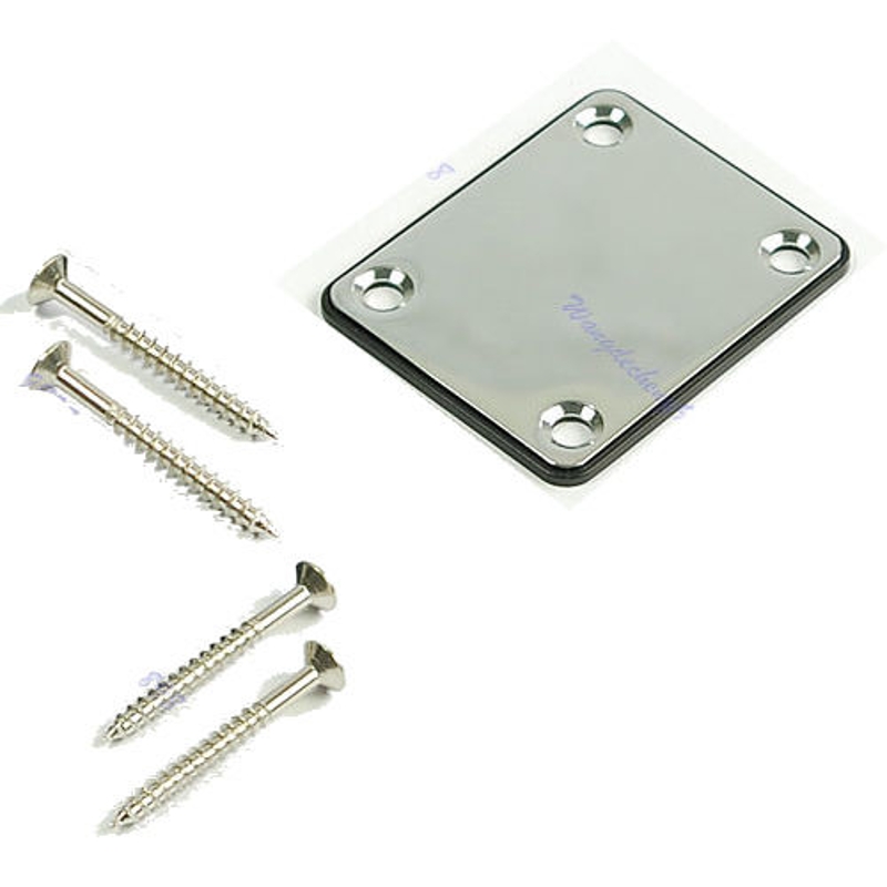 1Set Guitar Neck Joint Plate W/ 4 Screw For FD St TL Chrome