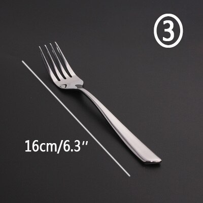 6pcs Stainless Steel Dinner Fork Table Fork set Salad Dessert Fruit Forks For Kitchen Dining Bar Dinner Fork Cutlery Set: 16cm