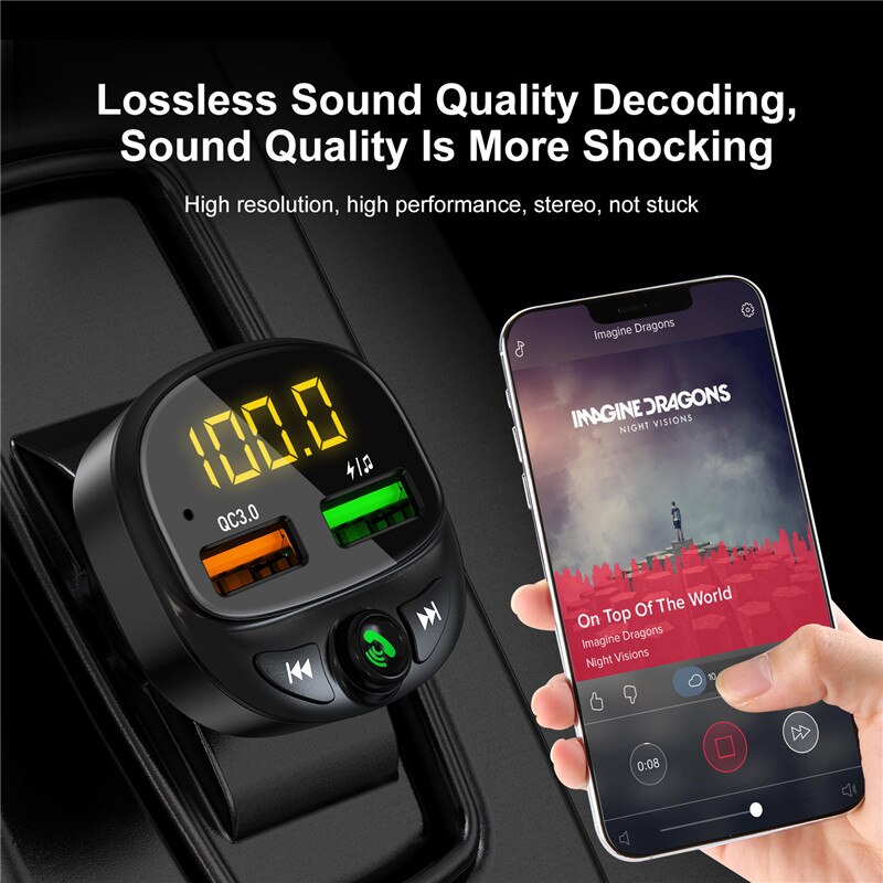 Lovebay Auto ladegerät Adapter bluetooth Wagen werkzeuge Auto FM Sender mit 3.1A schnell Ladung Dual usb Auto ladegeräte