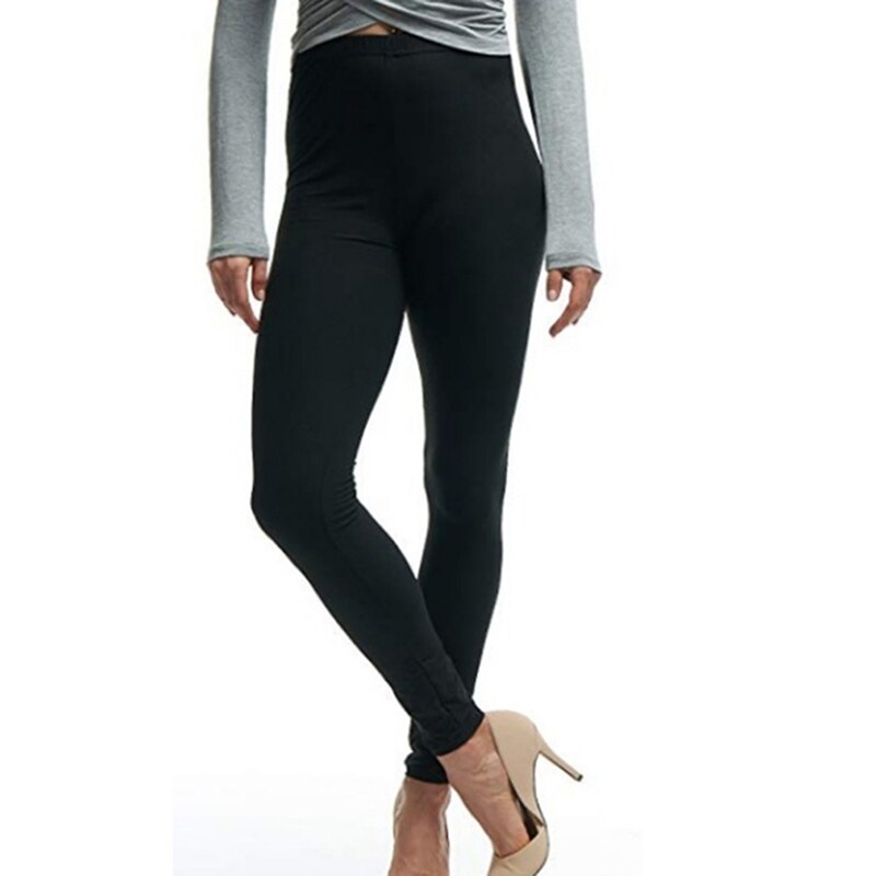 Damen-sporthose, lässig, hoher bund, elastisches material, einfarbig #39 damen-sport-, fitness- und laufhose: Schwarz / M