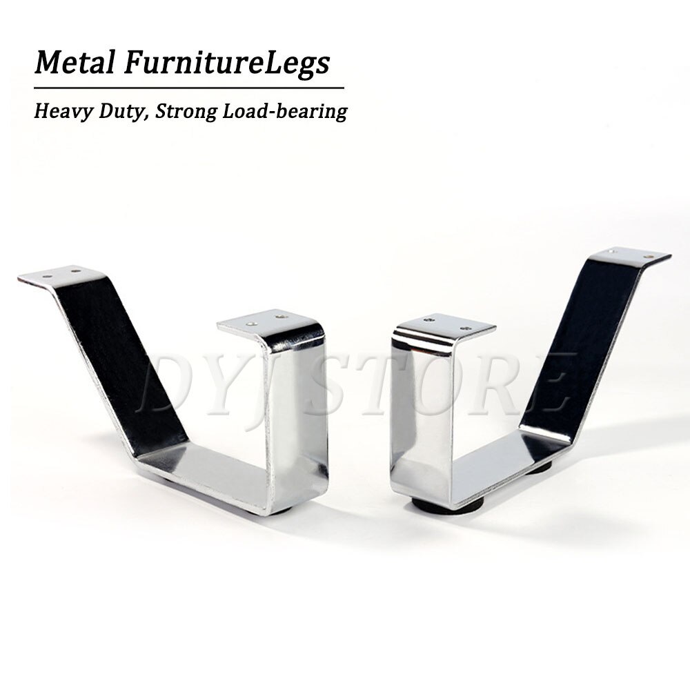 1/2Pack Wrought Iron Furniture Legs, Heavy Duty V-Shaped Sofa Support Legs Replacement for Coffee Table Cabinet Feet TV Stands