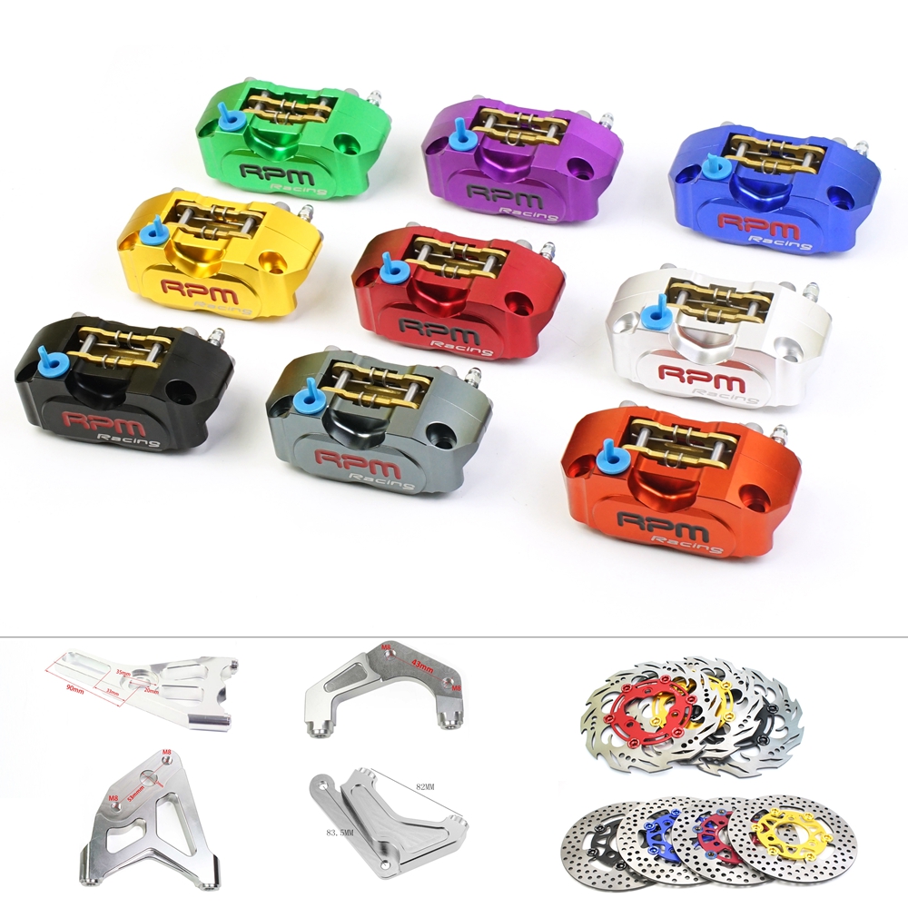 Étrier de frein à disque de moto, étrier RPM, lancement de 82mm, universel, 200mm, 220mm, Rotor flottant à disque avec support adaptateur