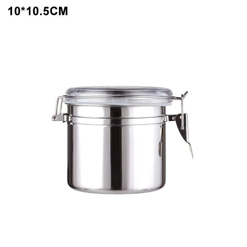 Stainless Steel Coffee Canister With Scoop Airtight Coffee Container Stainless Steel Storage Canister Set For Coffee Beans Tea: D-620ml